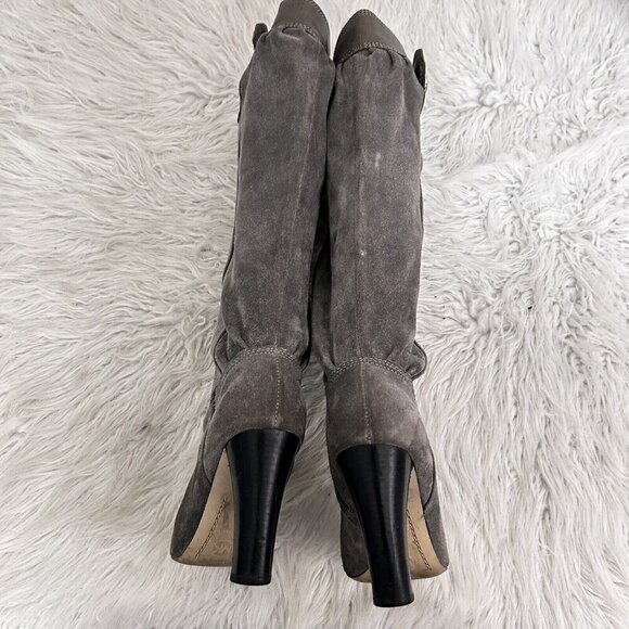 MICHAEL MICHAEL KORS Tall Slouchy Shaft Boots Stale Grey Suede Leather Size 7 M - Picture 7 of 15